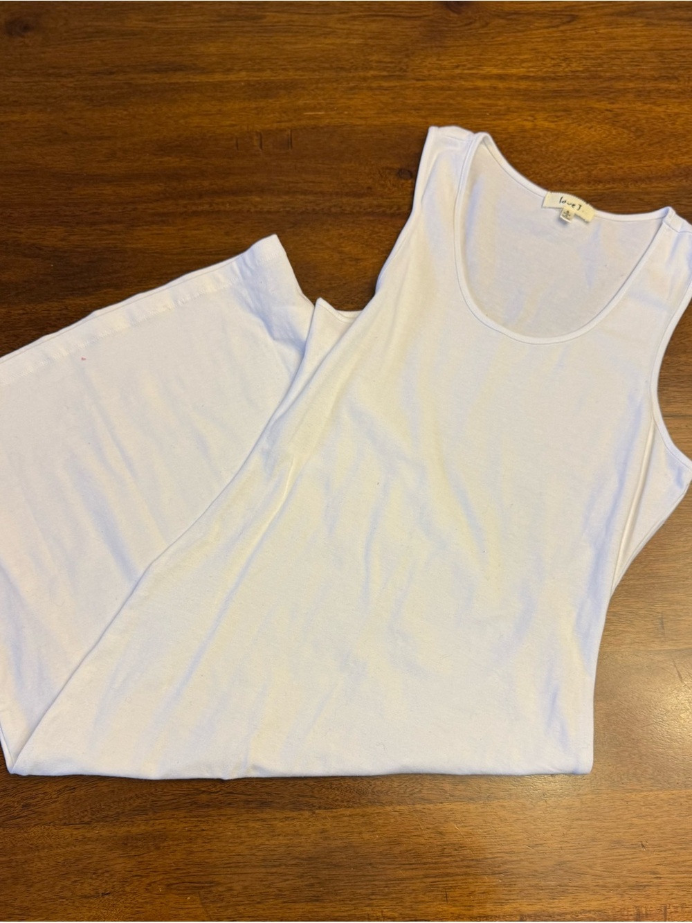 love J White Scoop Neck Tank Dress